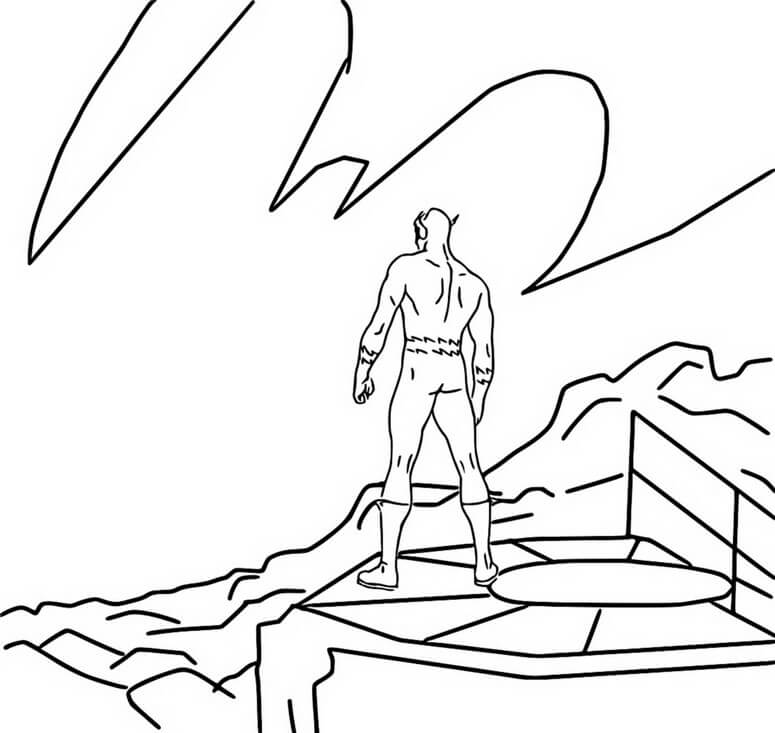 Desenho de Flash para imprimir