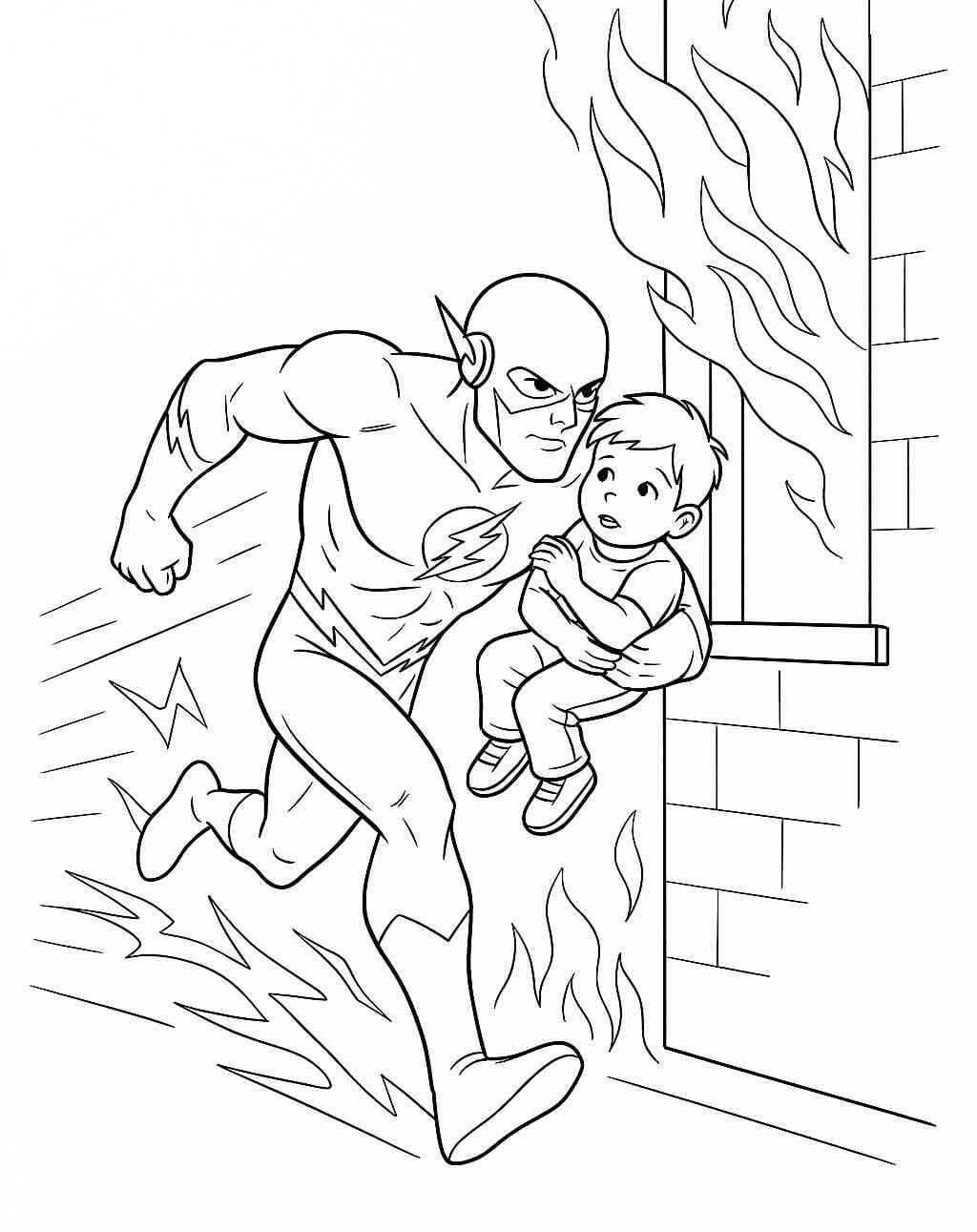 Desenho de Flash para imprimir