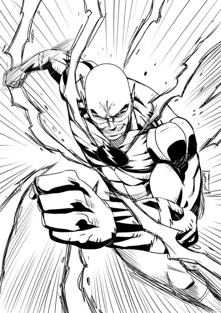 Desenho de Flash para imprimir