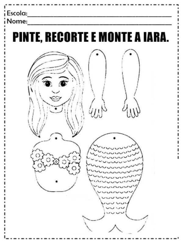 Desenho de Folclore Brasileiro para imprimir
