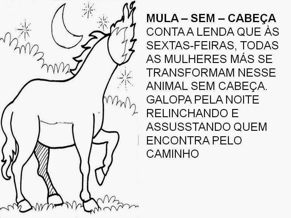 Desenho de Folclore Brasileiro para imprimir