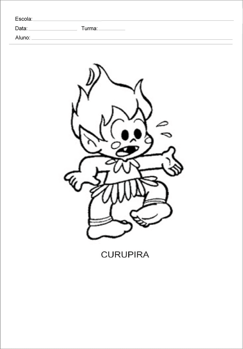 Desenho de Folclore Brasileiro para imprimir