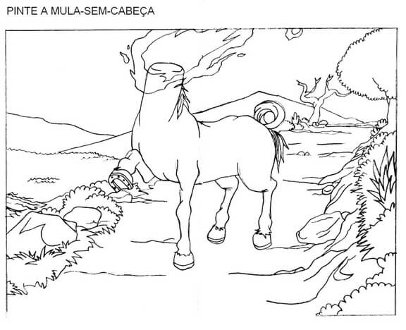 Desenho de Folclore Brasileiro para imprimir