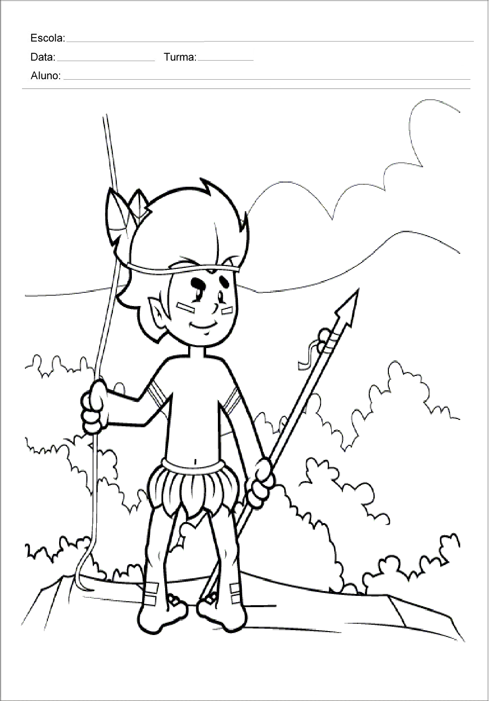 Desenho de Folclore Brasileiro para imprimir