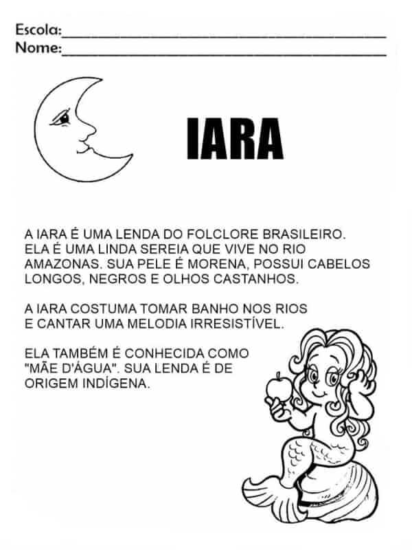 Desenho de Folclore Brasileiro para imprimir
