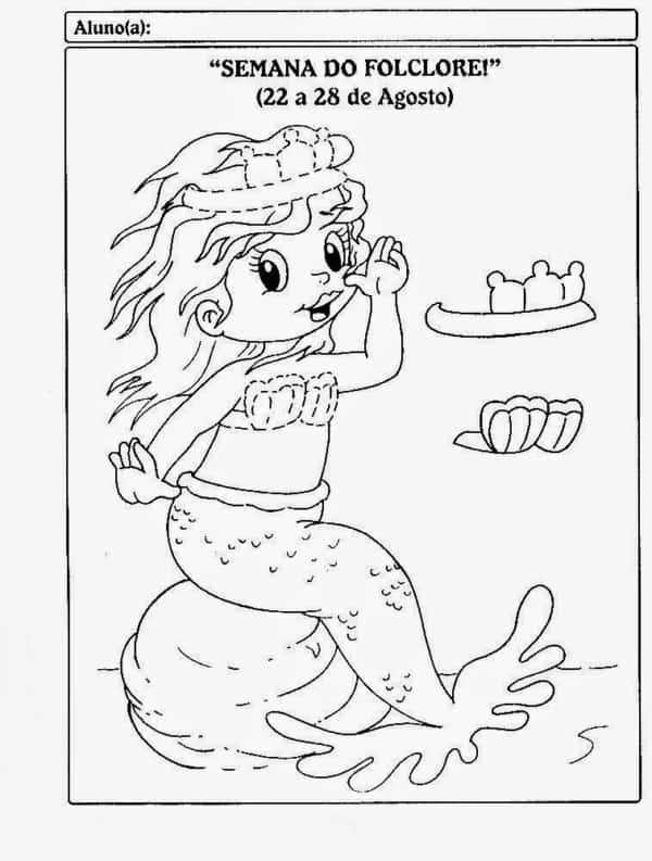 Desenho de Folclore Brasileiro para imprimir