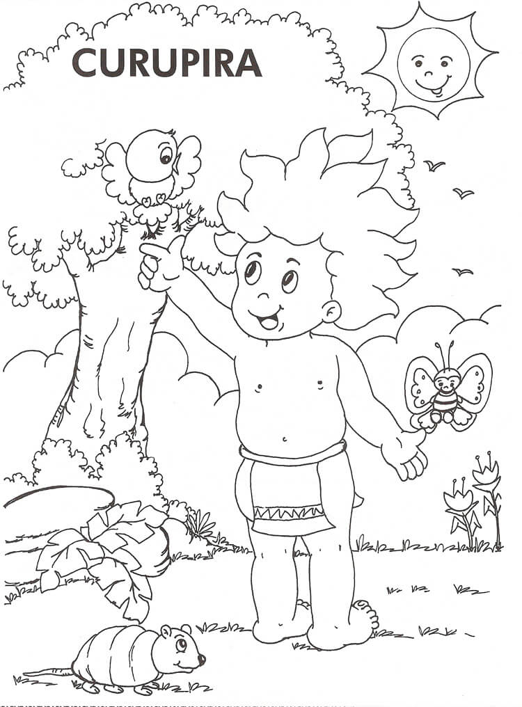 Desenho de Folclore Brasileiro para imprimir