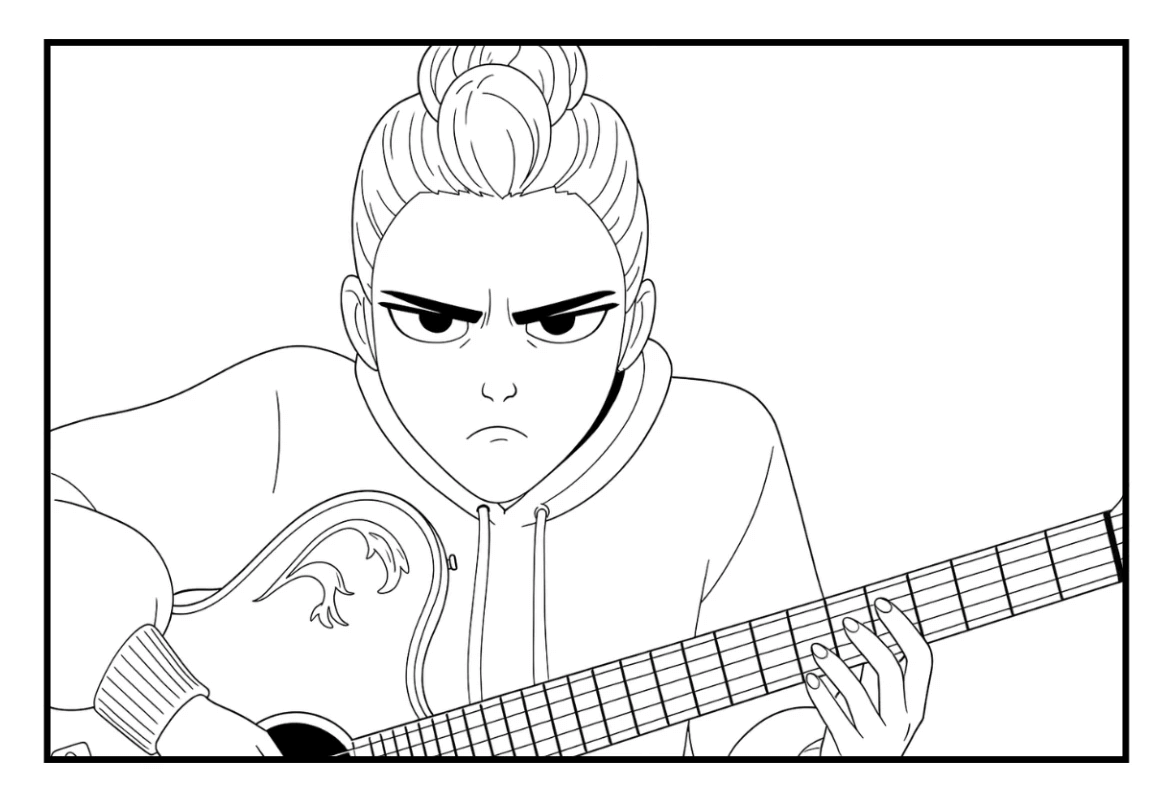 Desenho de Guerreiras do K-Pop para imprimir