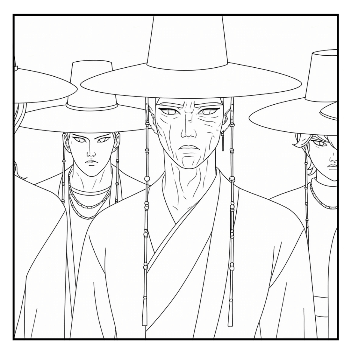Desenho de Guerreiras do K-Pop para imprimir