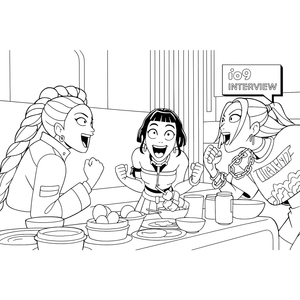 Desenho de Guerreiras do K-Pop para imprimir