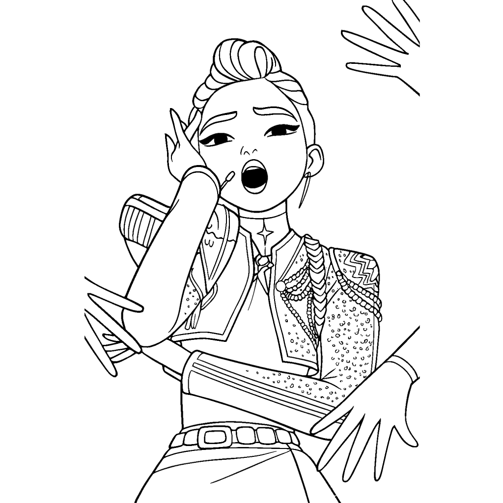 Desenho de Guerreiras do K-Pop para imprimir