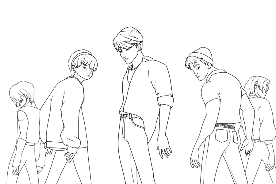 Desenho de Guerreiras do K-Pop para imprimir