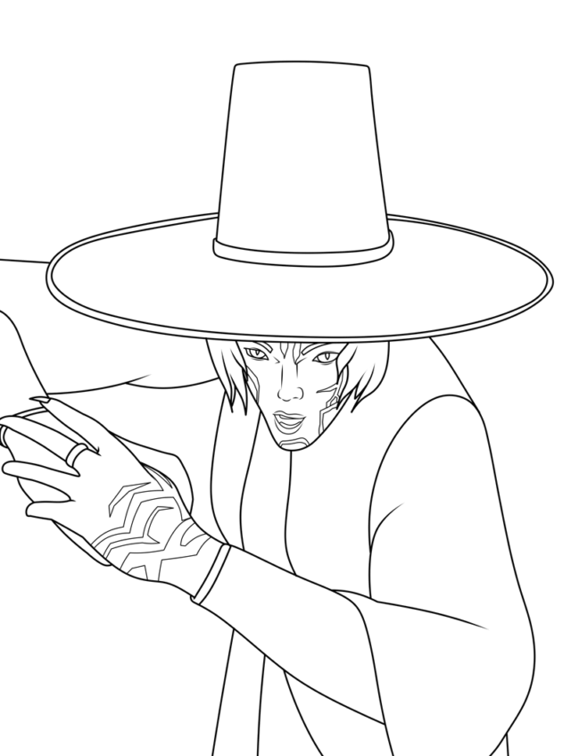 Desenho de Guerreiras do K-Pop para imprimir