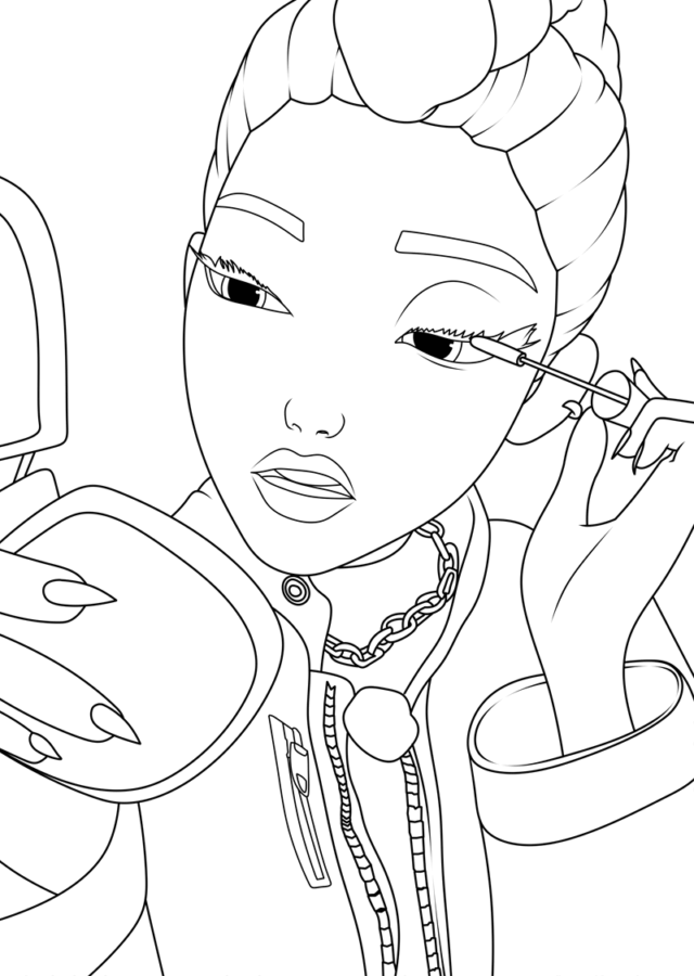 Desenho de Guerreiras do K-Pop para imprimir