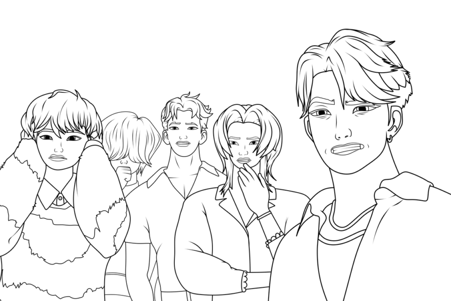 Imprimir Guerreiras do K-Pop para Colorir