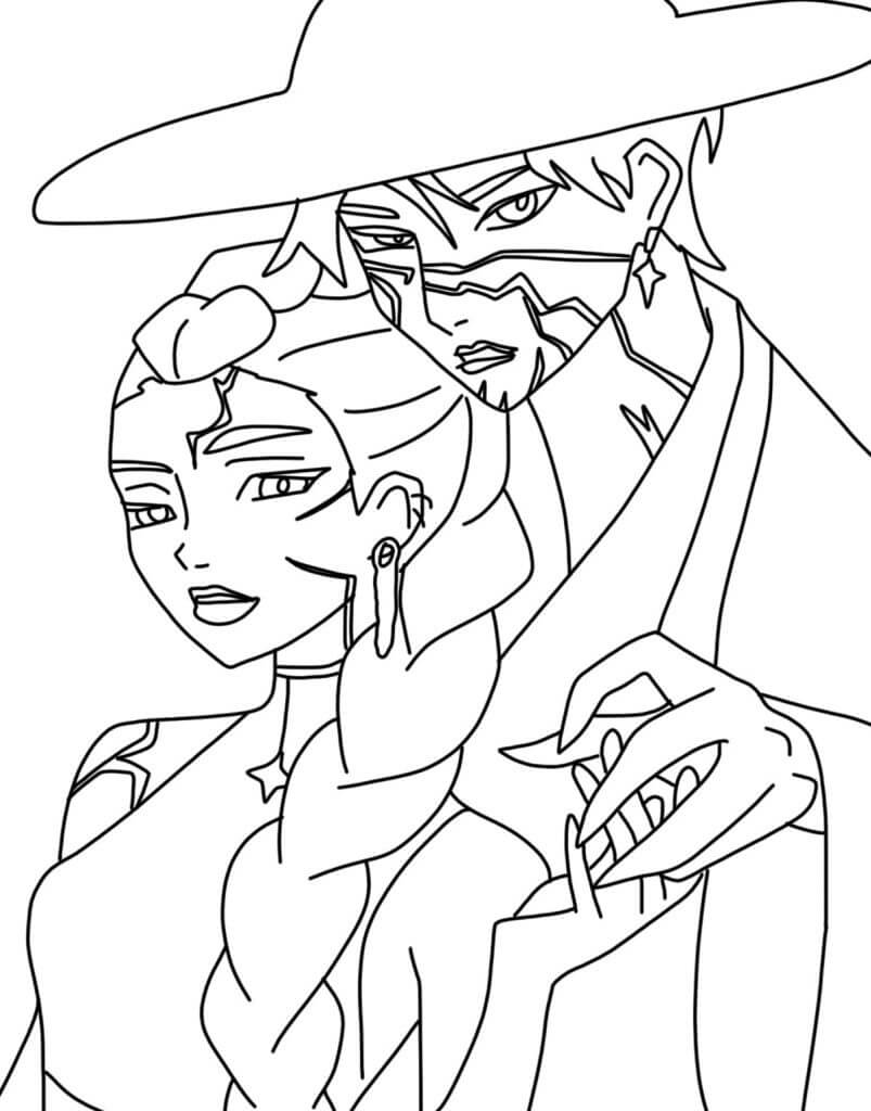 Desenho de Guerreiras do K-Pop para imprimir