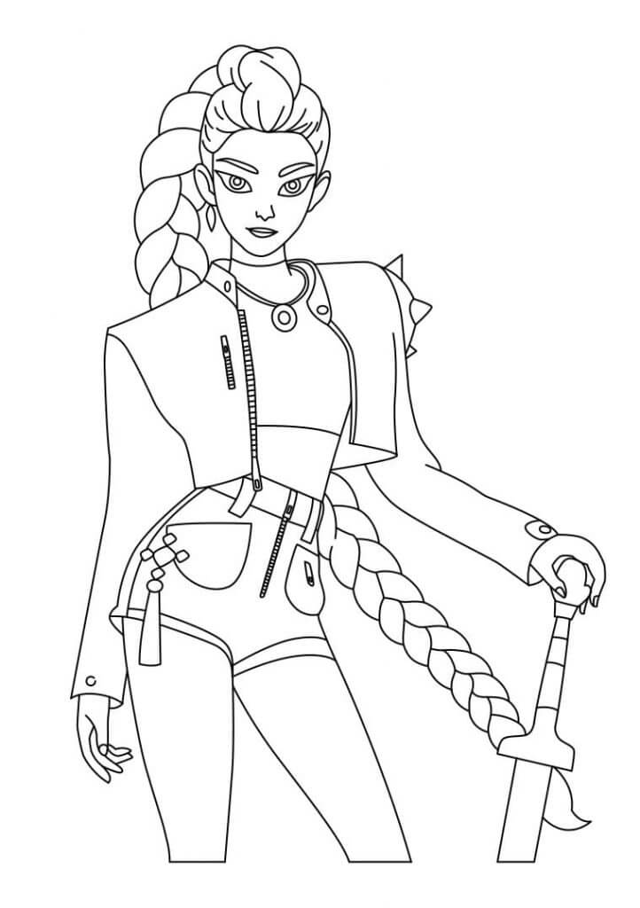 Desenho de Guerreiras do K-Pop para imprimir