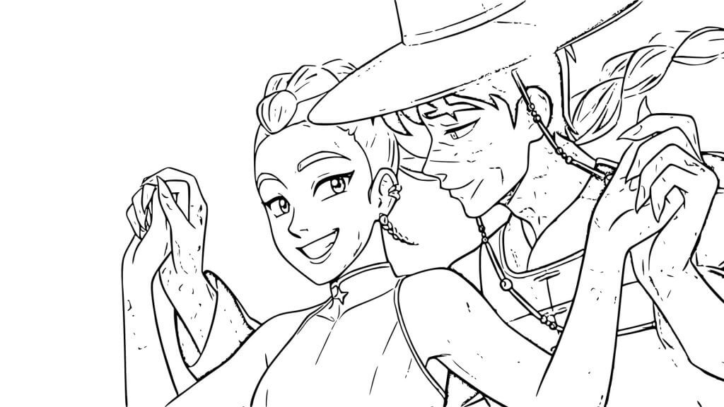 Desenho de Guerreiras do K-Pop para imprimir