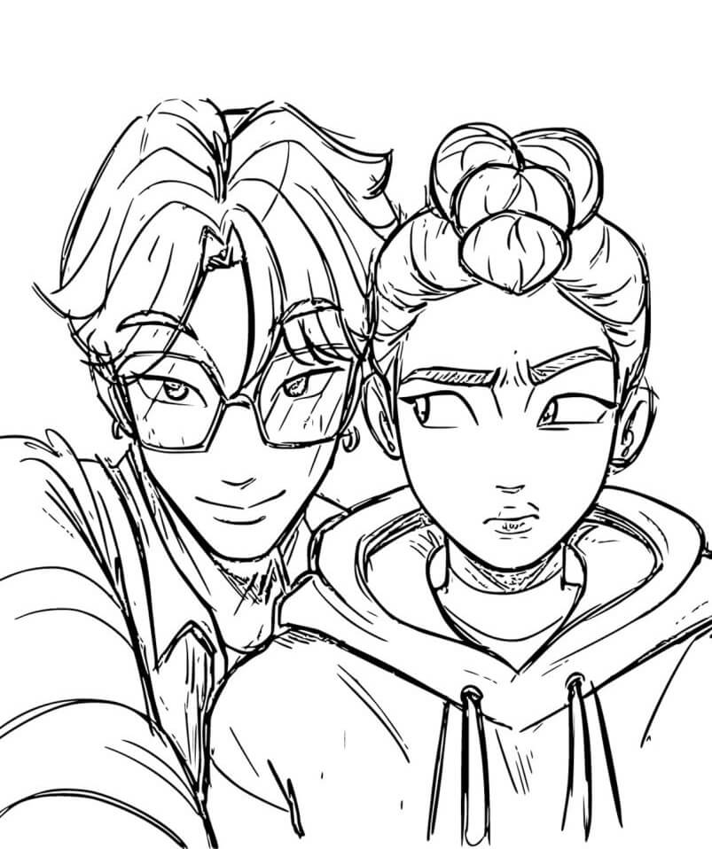 Desenho de Guerreiras do K-Pop para imprimir