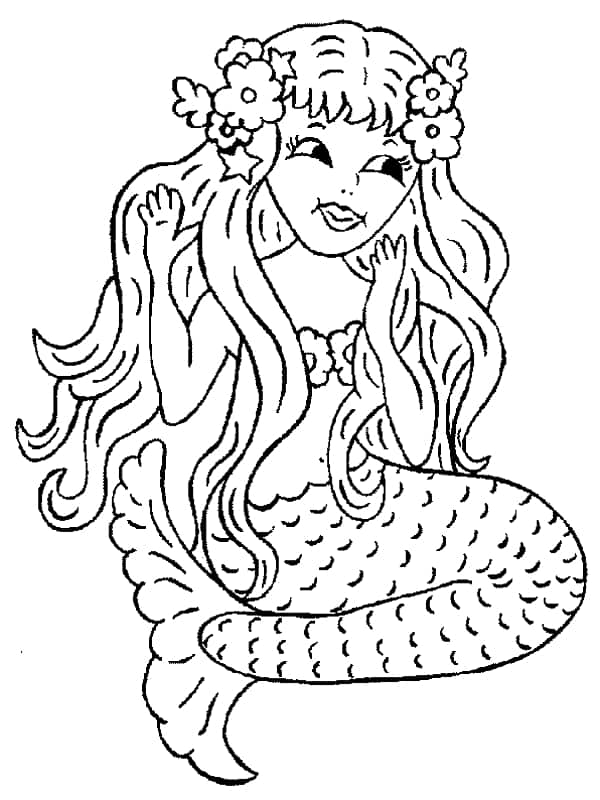 Desenho de Iara (Mãe d’água) para imprimir