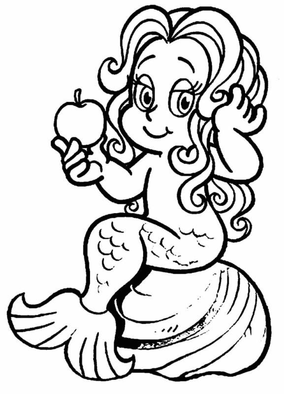 Desenho de Iara (Mãe d’água) para imprimir