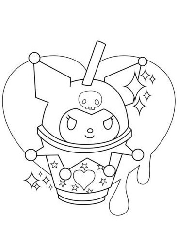 Desenho de Kuromi para imprimir