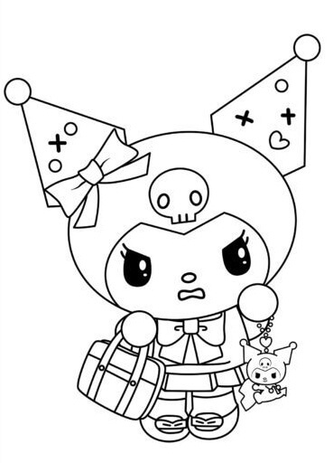 Desenho de Kuromi para imprimir