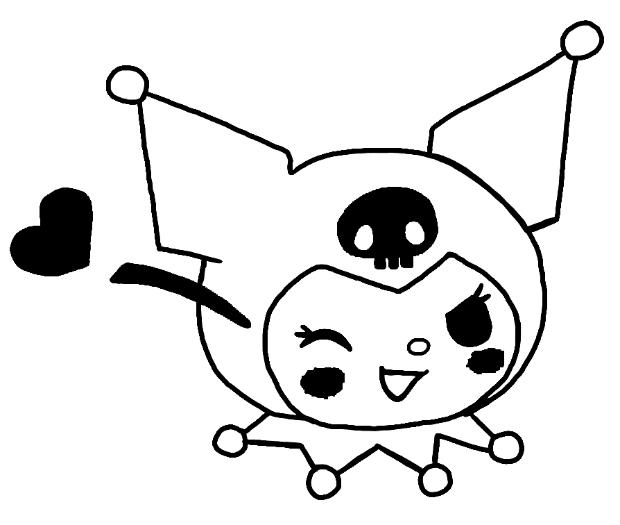 Desenho de Kuromi para imprimir