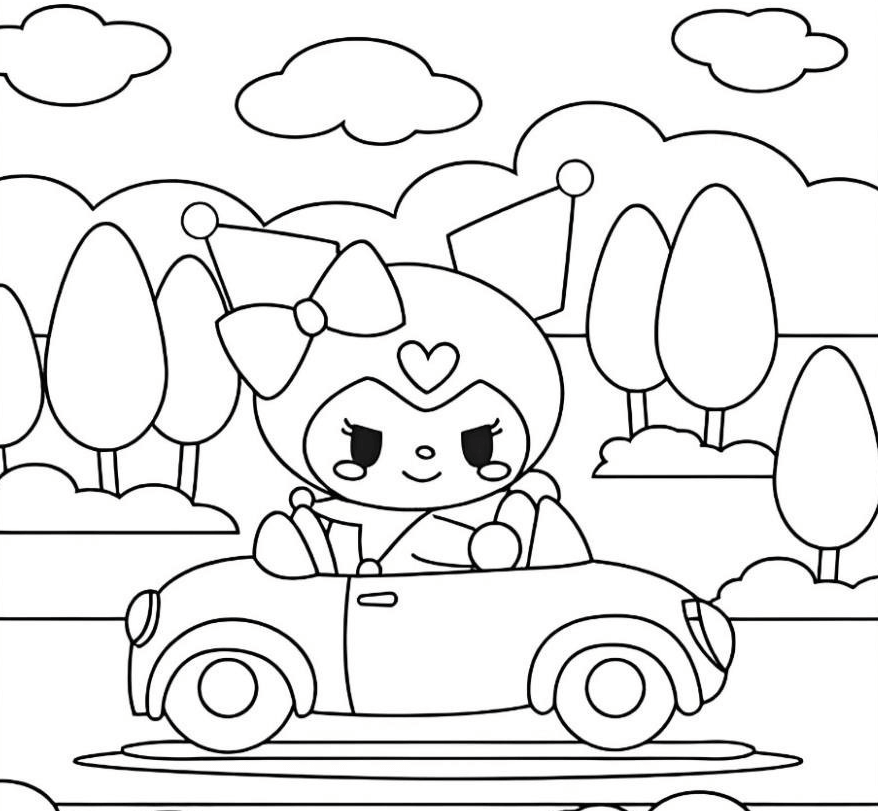 Desenho de Kuromi para imprimir