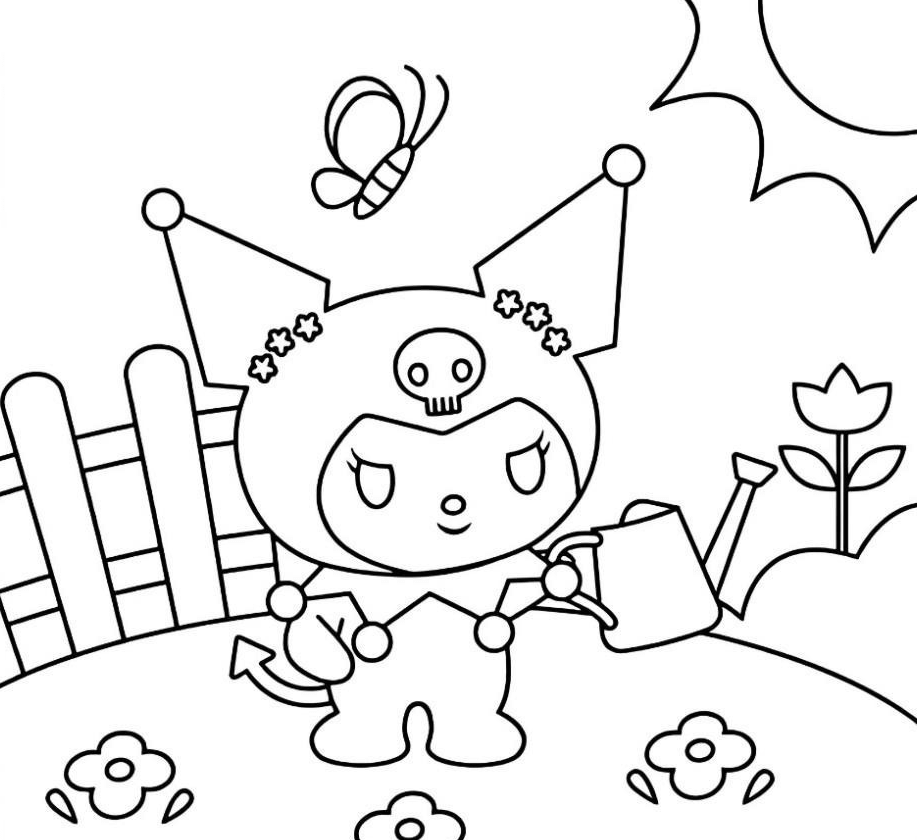 Desenho de Kuromi para imprimir