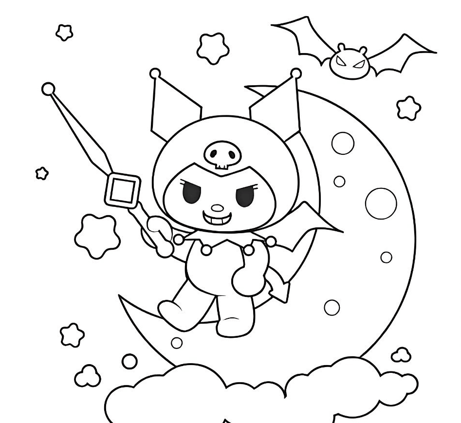 Desenho de Kuromi para imprimir