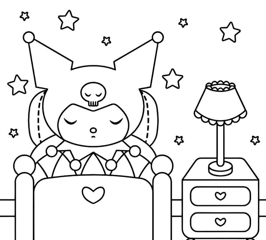 Desenho de Kuromi para imprimir