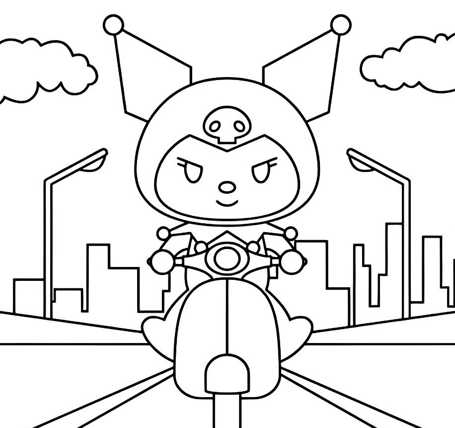 Desenho de Kuromi para imprimir