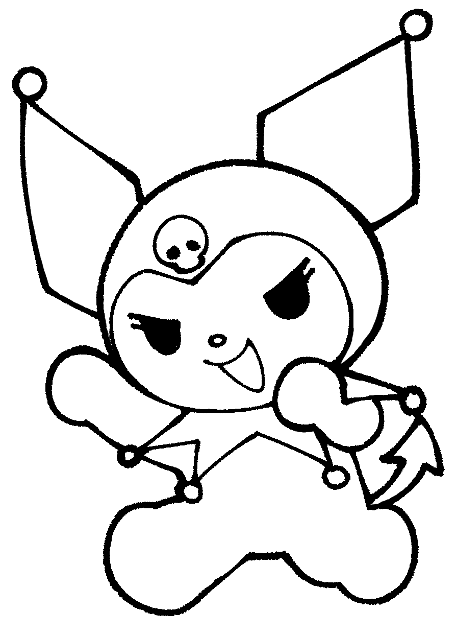 Desenho de Kuromi para imprimir