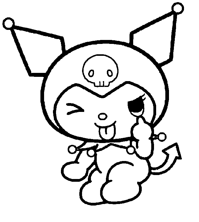 Desenho de Kuromi para imprimir