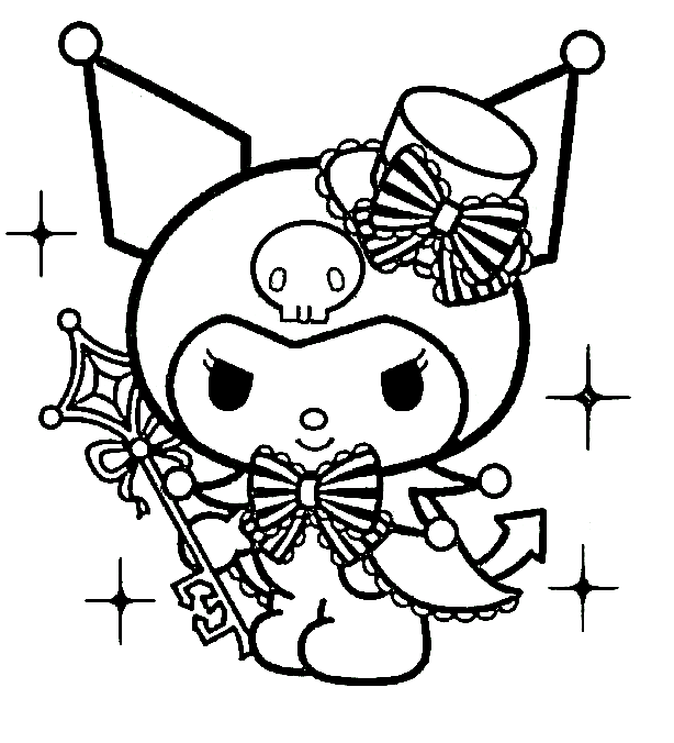 Desenho de Kuromi para imprimir