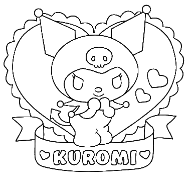 Desenho de Kuromi para imprimir