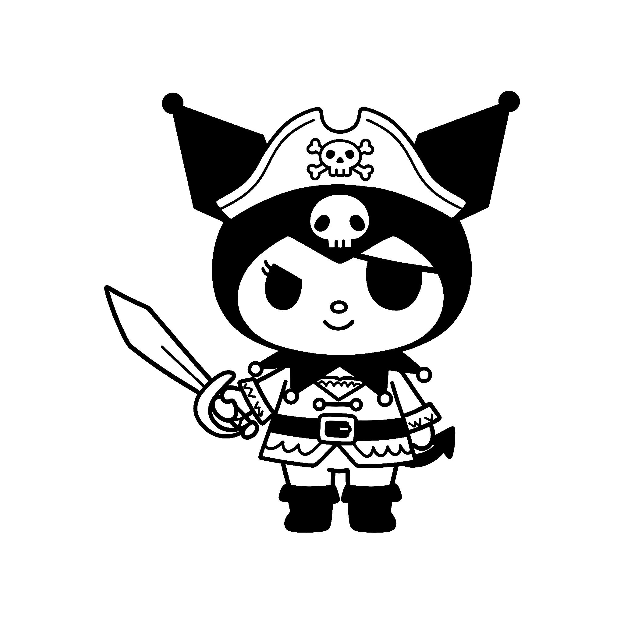 Desenho de Kuromi para imprimir