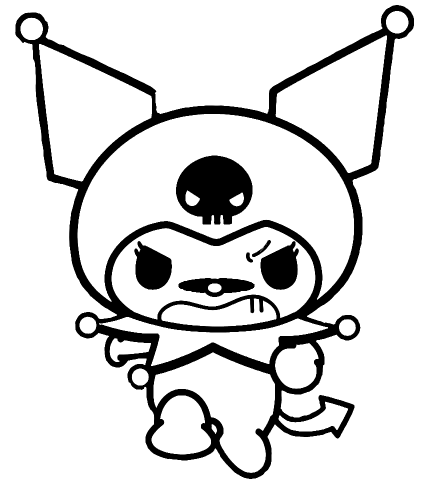 Desenho de Kuromi para imprimir