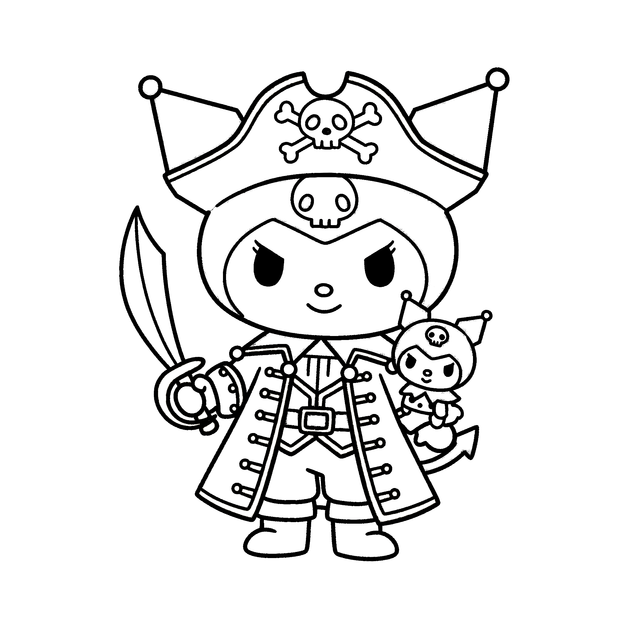 Desenho de Kuromi para imprimir