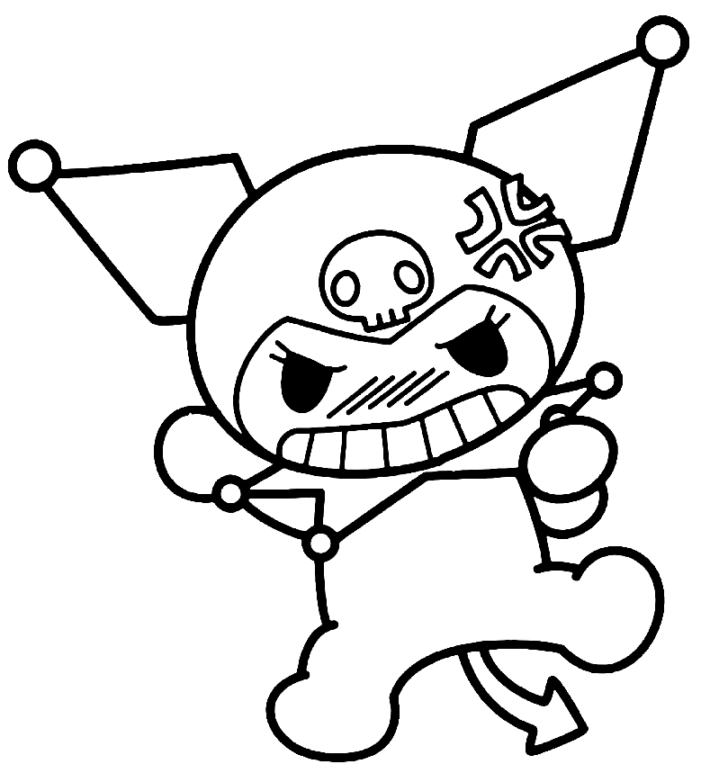 Desenho de Kuromi para imprimir