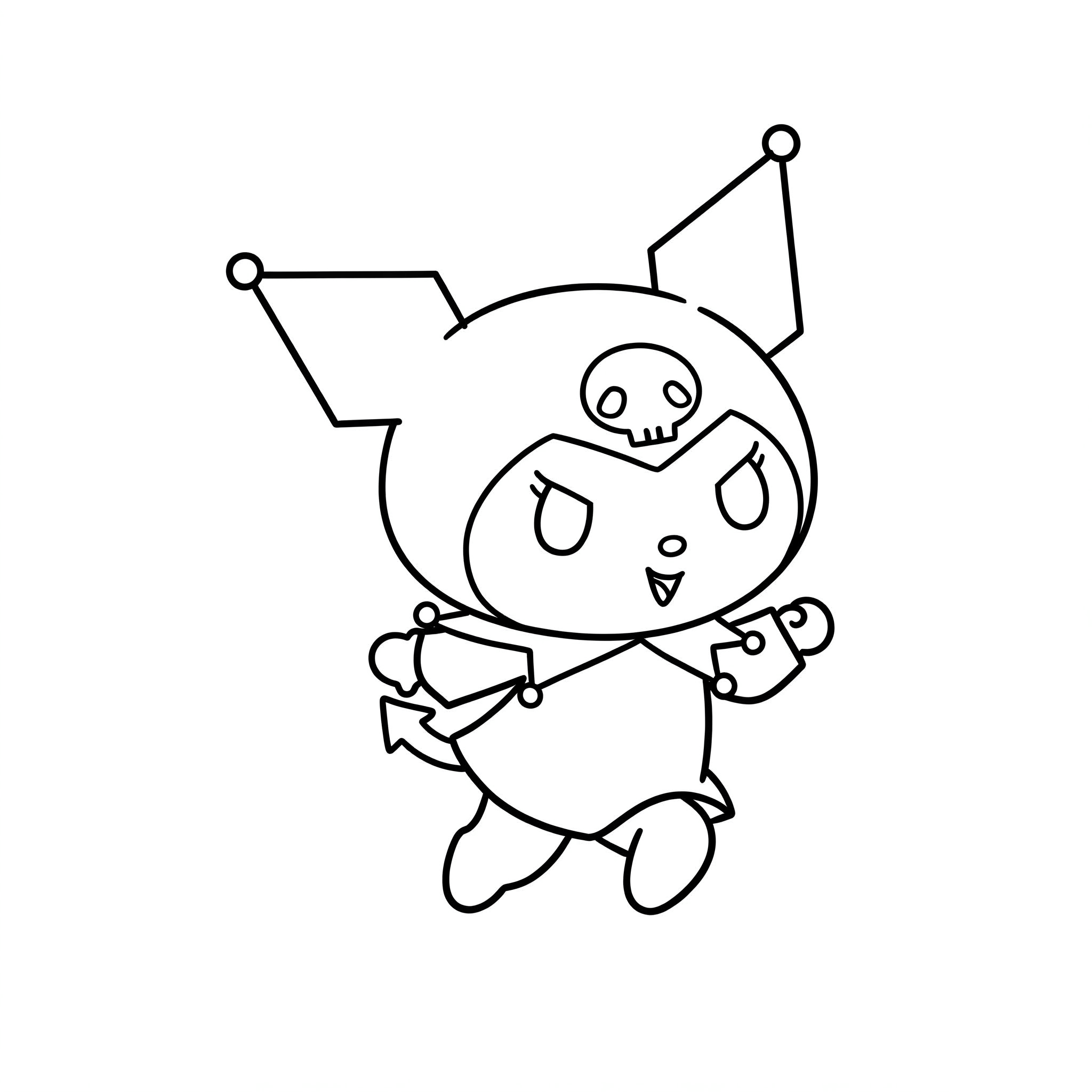Desenho de Kuromi para imprimir