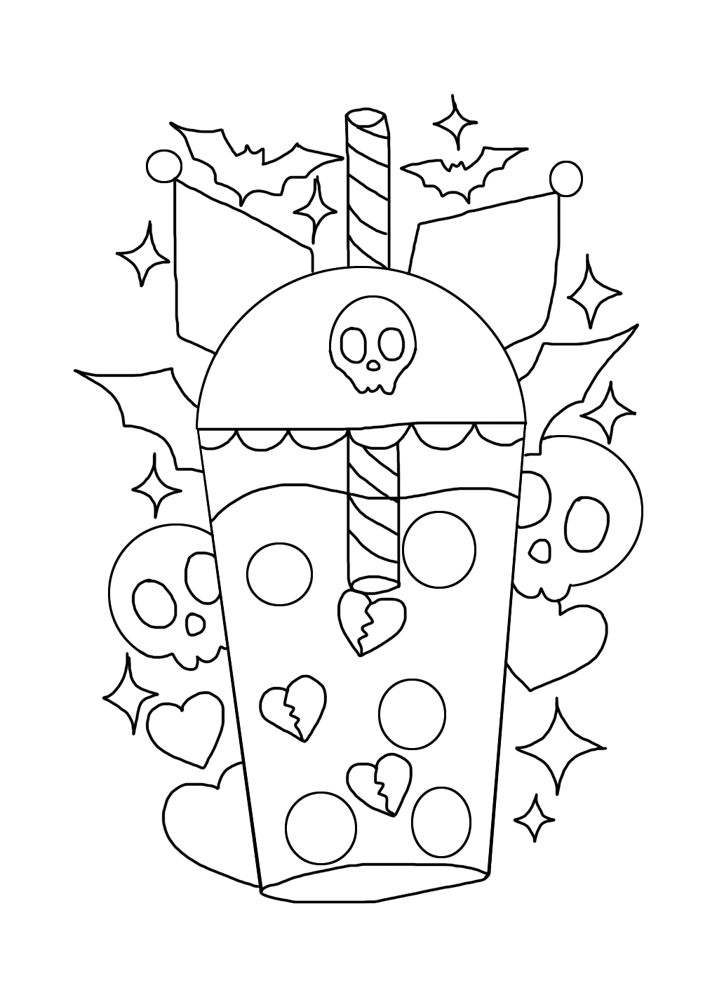 Desenho de Kuromi para imprimir