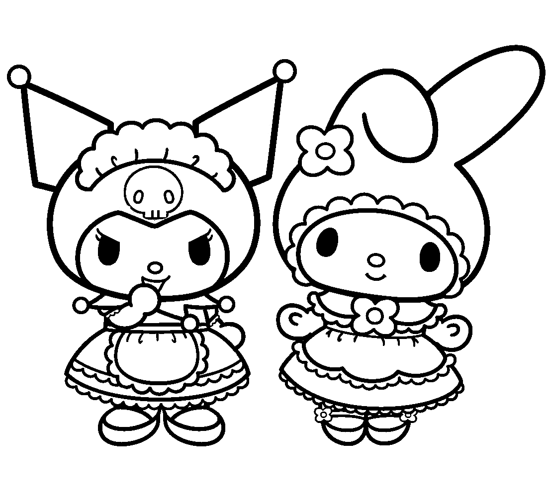 Desenho de Kuromi para imprimir