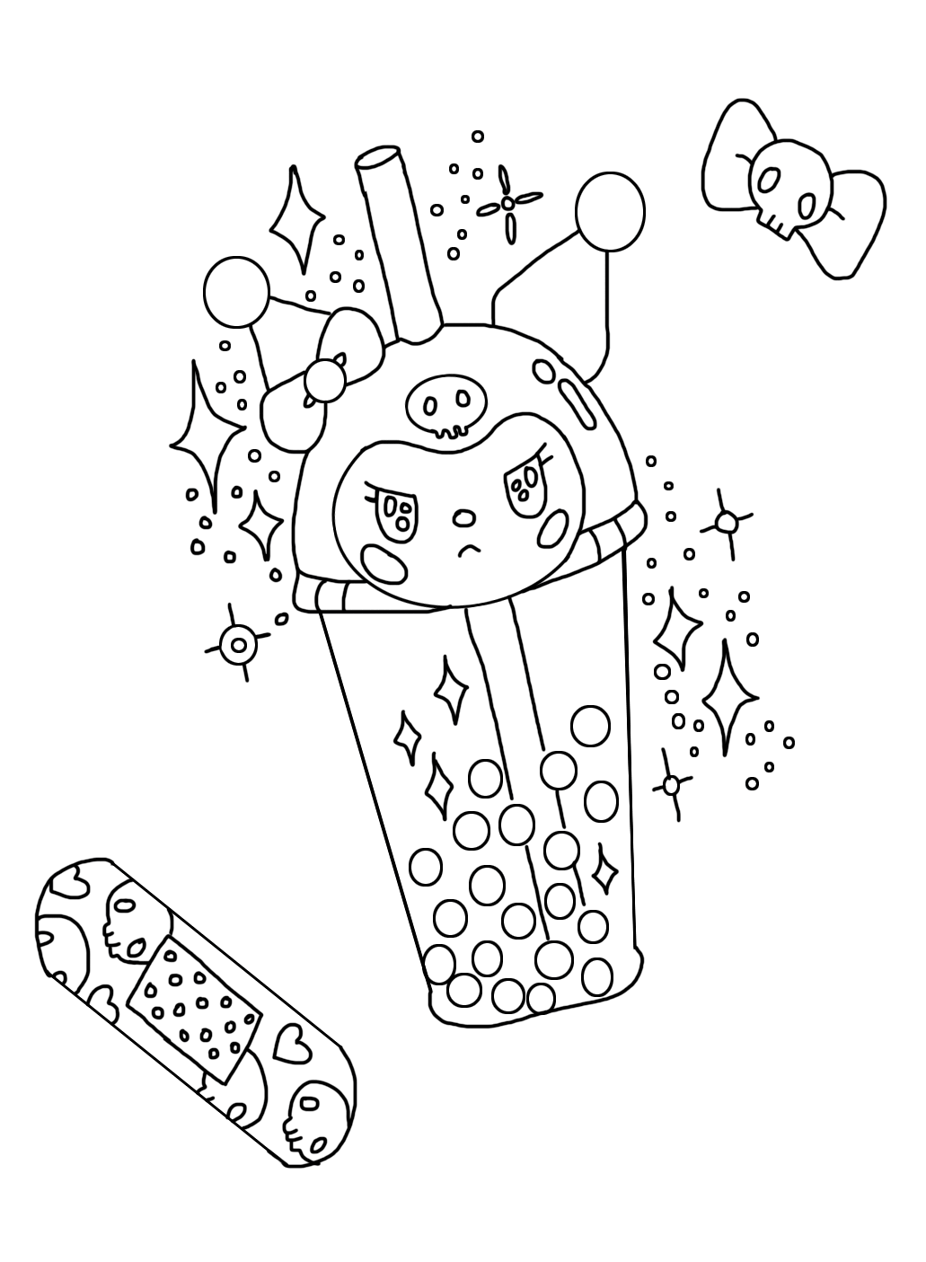 Desenho de Kuromi para imprimir