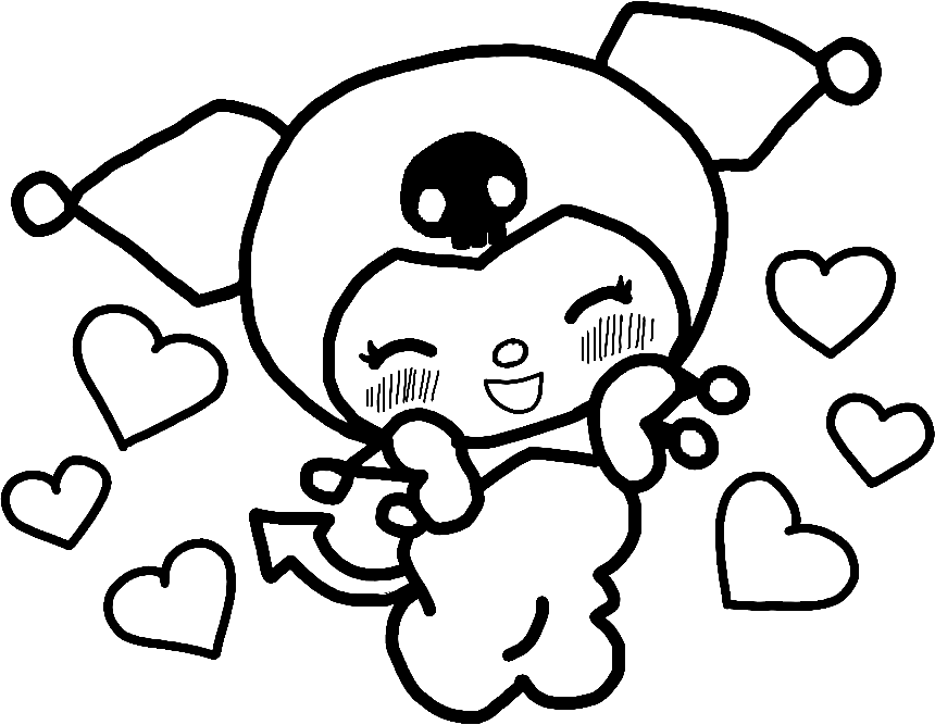 Desenho de Kuromi para imprimir