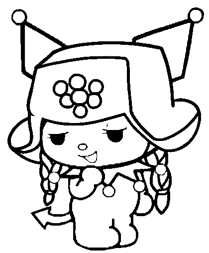 Desenho de Kuromi para imprimir