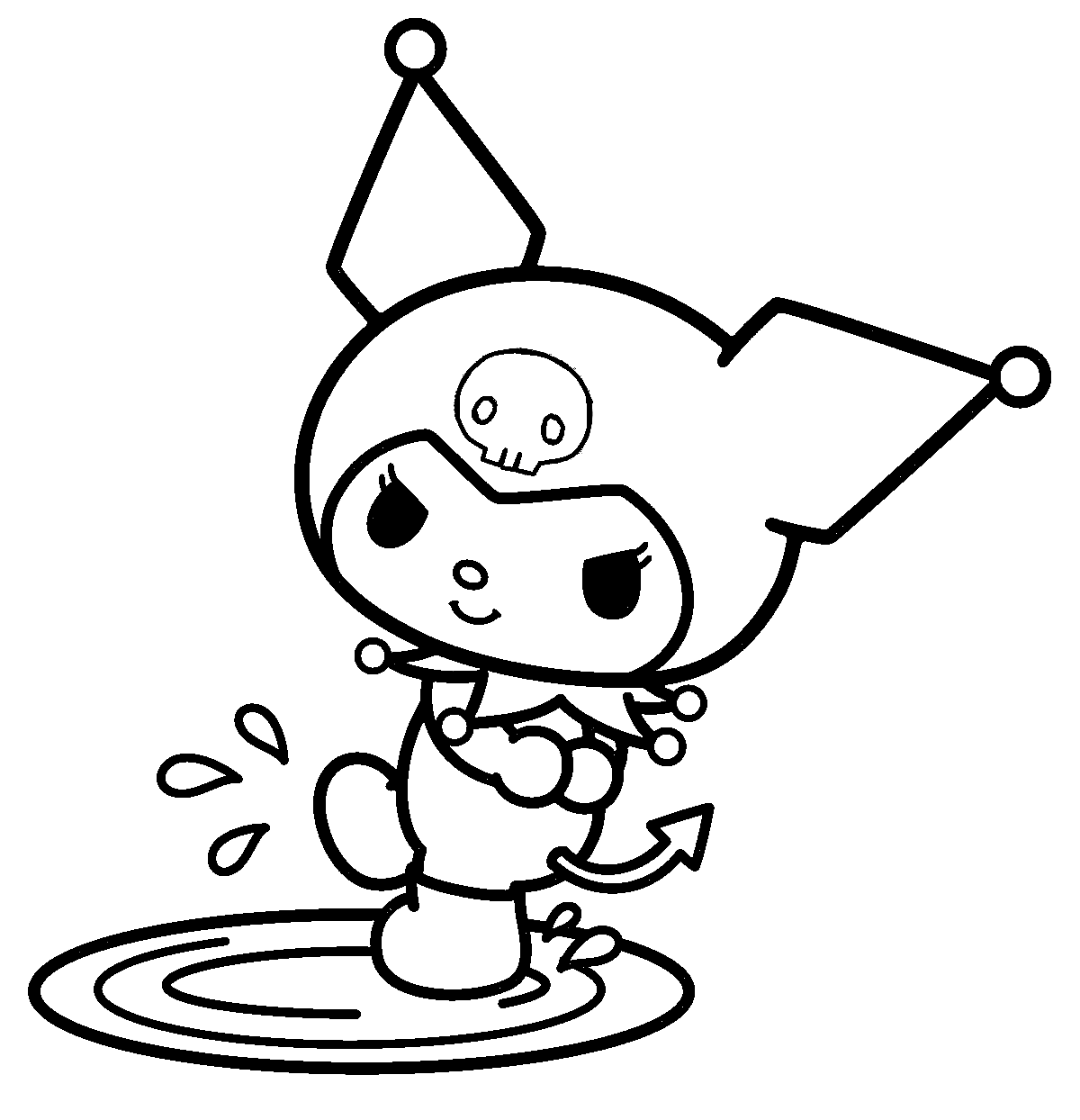 Desenho de Kuromi para imprimir