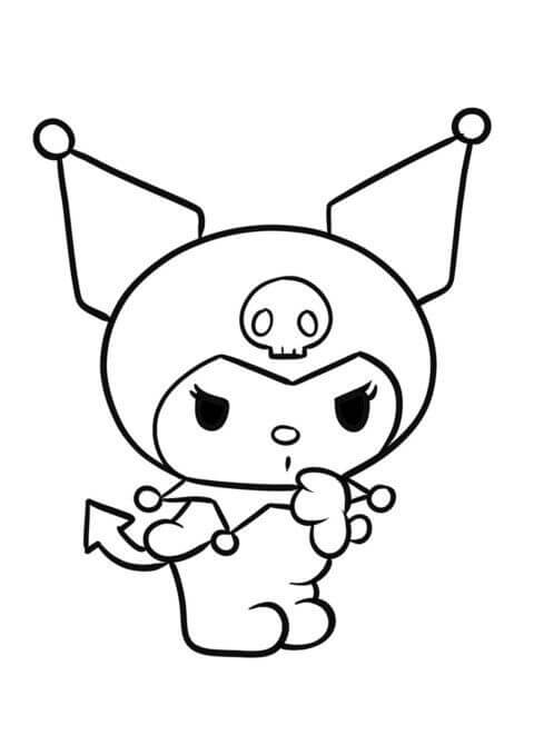 Desenho de Kuromi para imprimir
