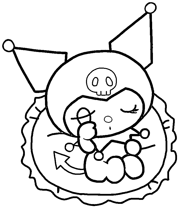 Desenho de Kuromi para imprimir